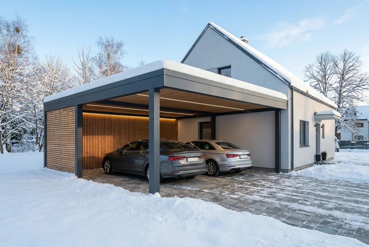 Carport mit Solar und Wallbox im Sauerland